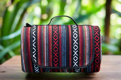 CAMPVIBE BLANKET - Waterproof picnic mat in ethnic style for camping & outdoor comfort