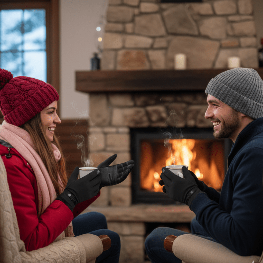 NORDICHEAT – Beheizbare, wasserdichte Thermohandschuhe mit Touchscreen-Griff für Herren 4