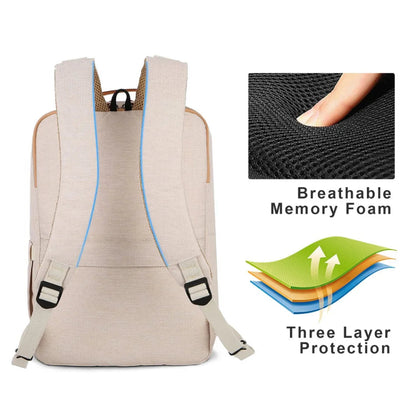 NOVA MOCHILA – Mochila de viaje con compartimento para portátil y conexión USB para uso diario y viajes de negocios