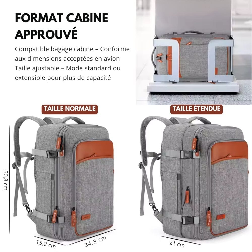 TRAVELLITE PACK - Cabin backpack with shoe compartment & USB port