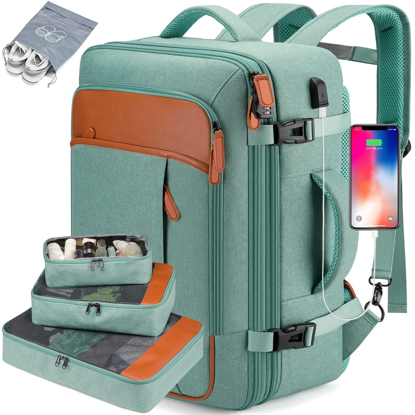 TRAVELLITE PACK - Cabin backpack with shoe compartment & USB port