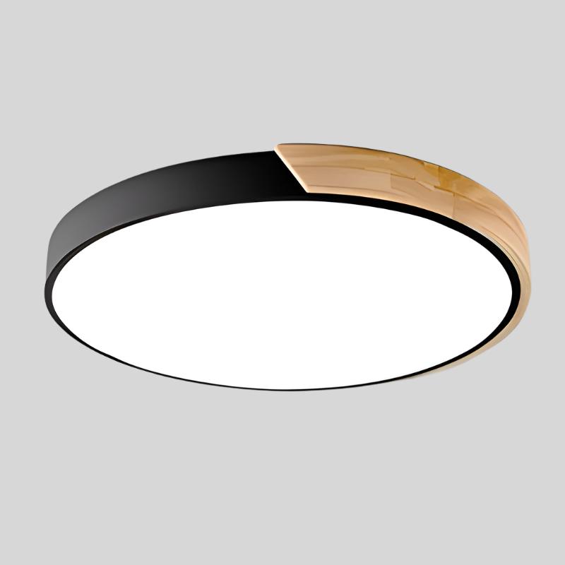 LUCE MACAROON - Plafoniera nordica a LED in legno per un ambiente accogliente