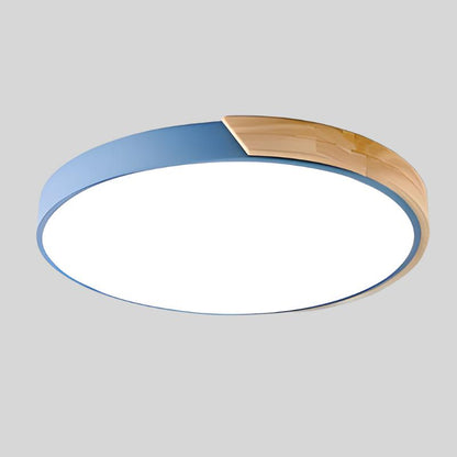 LUCE MACAROON - Plafoniera nordica a LED in legno per un ambiente accogliente