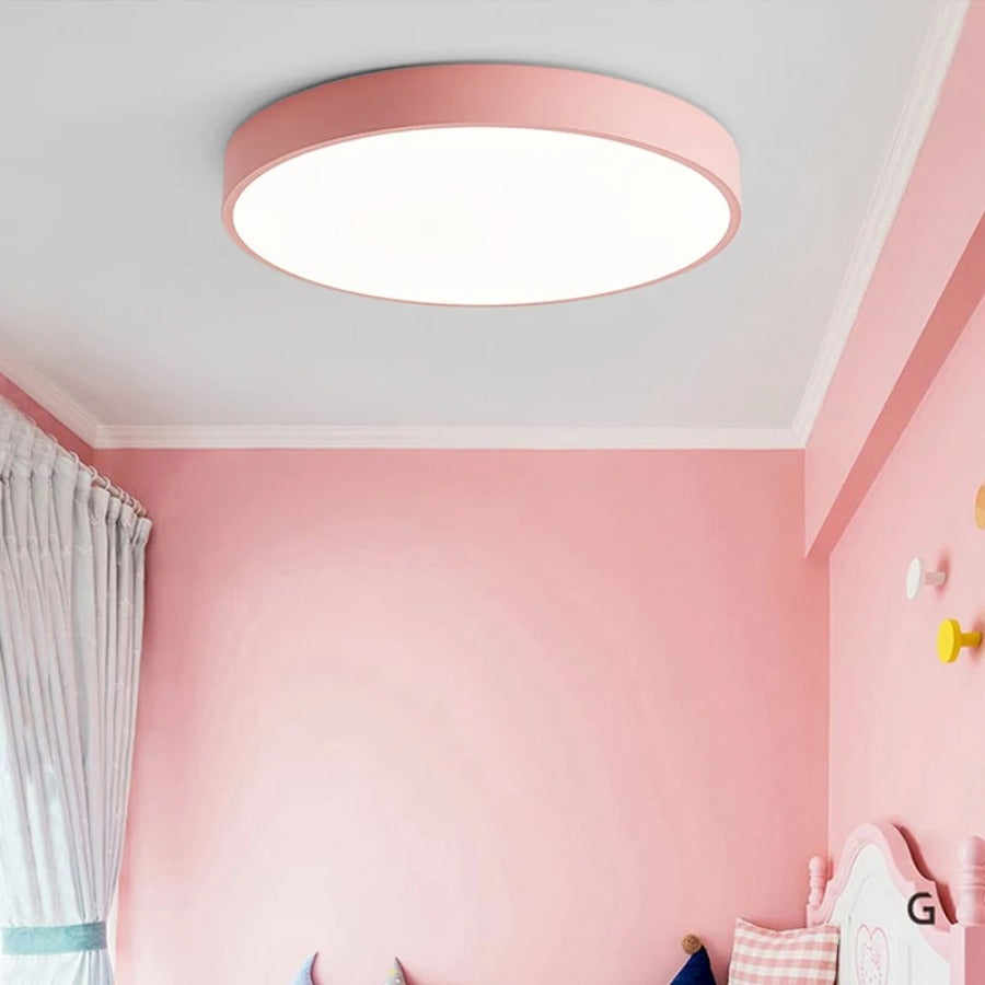 LUCE MACAROON - Plafoniera nordica a LED in legno per un ambiente accogliente
