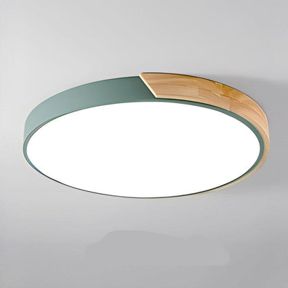 LUCE MACAROON - Plafoniera nordica a LED in legno per un ambiente accogliente