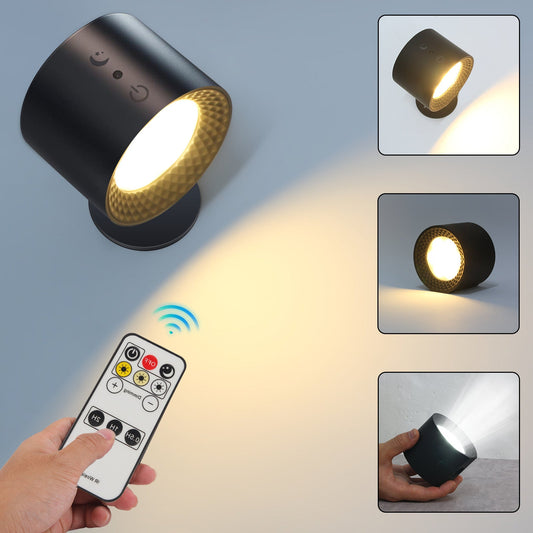 LED Wandleuchte Dimmbar 360° Wandlampe mit Fernbedienung und Wiederaufladbar für Modernes Wohnen-1