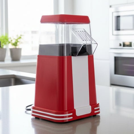 CRUNCHORA – Máquina clásica de palomitas para el hogar para palomitas ligeras y aireadas en pocos minutos