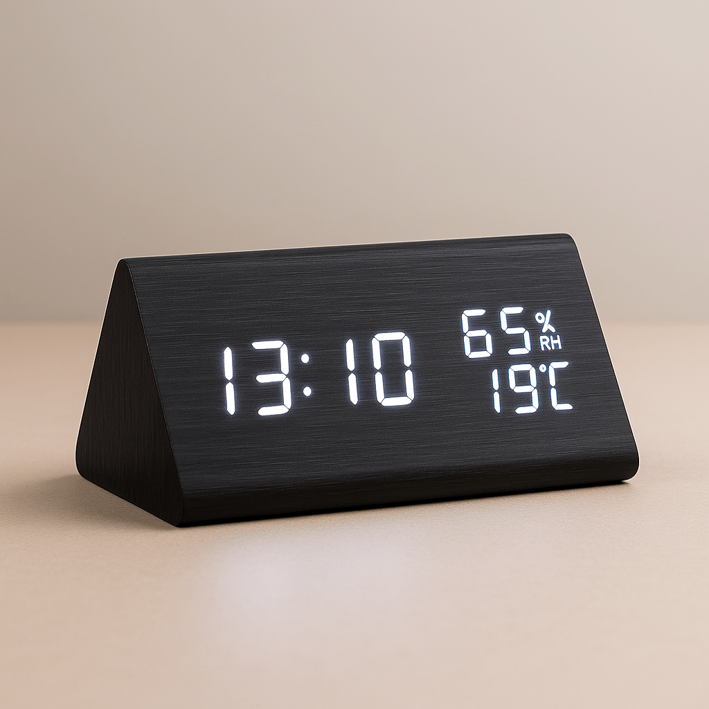 OAKLITE – Moderne digitale Holzuhr mit Temperatur- und Helligkeitsregelung 4