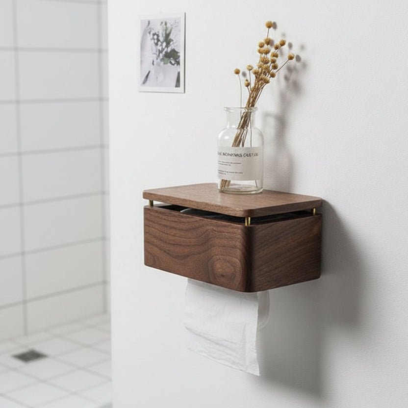 OAKSTYLE – Stilvoller Toilettenpapierhalter aus Holz für moderne Badezimmer 0