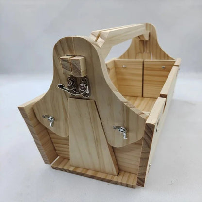 OUTDOORVINT – Kompakter, klappbarer Campingtisch mit Weinglashalter und Aufbewahrungskorb 6