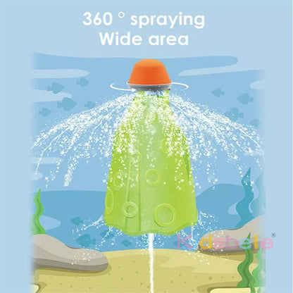 Oktopus Wassersprühsprinkler - 360° Drehbares Wasserspielzeug Für Garten Und Rasen 1
