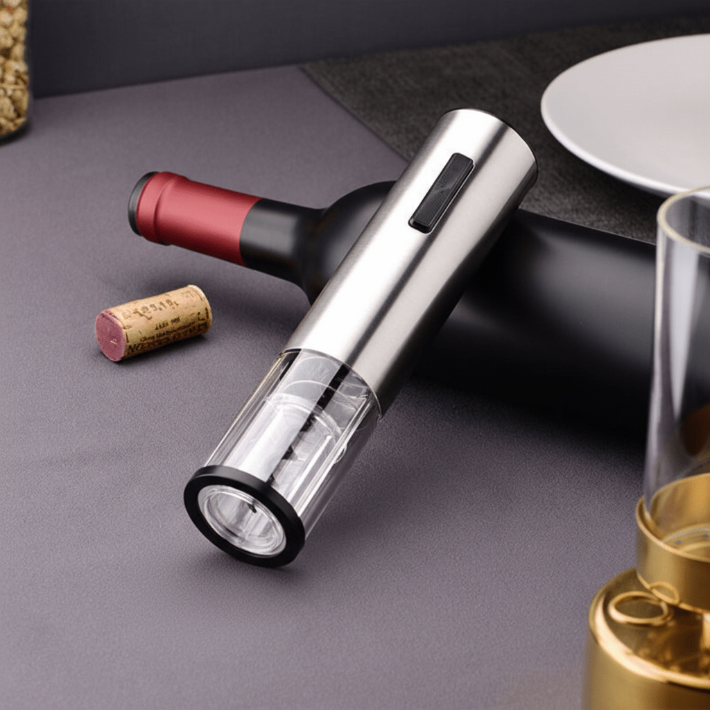 Vinolux - Elektrischer Weinöffner 4-in-1 mit Vakuumstopper und Zubehör-4