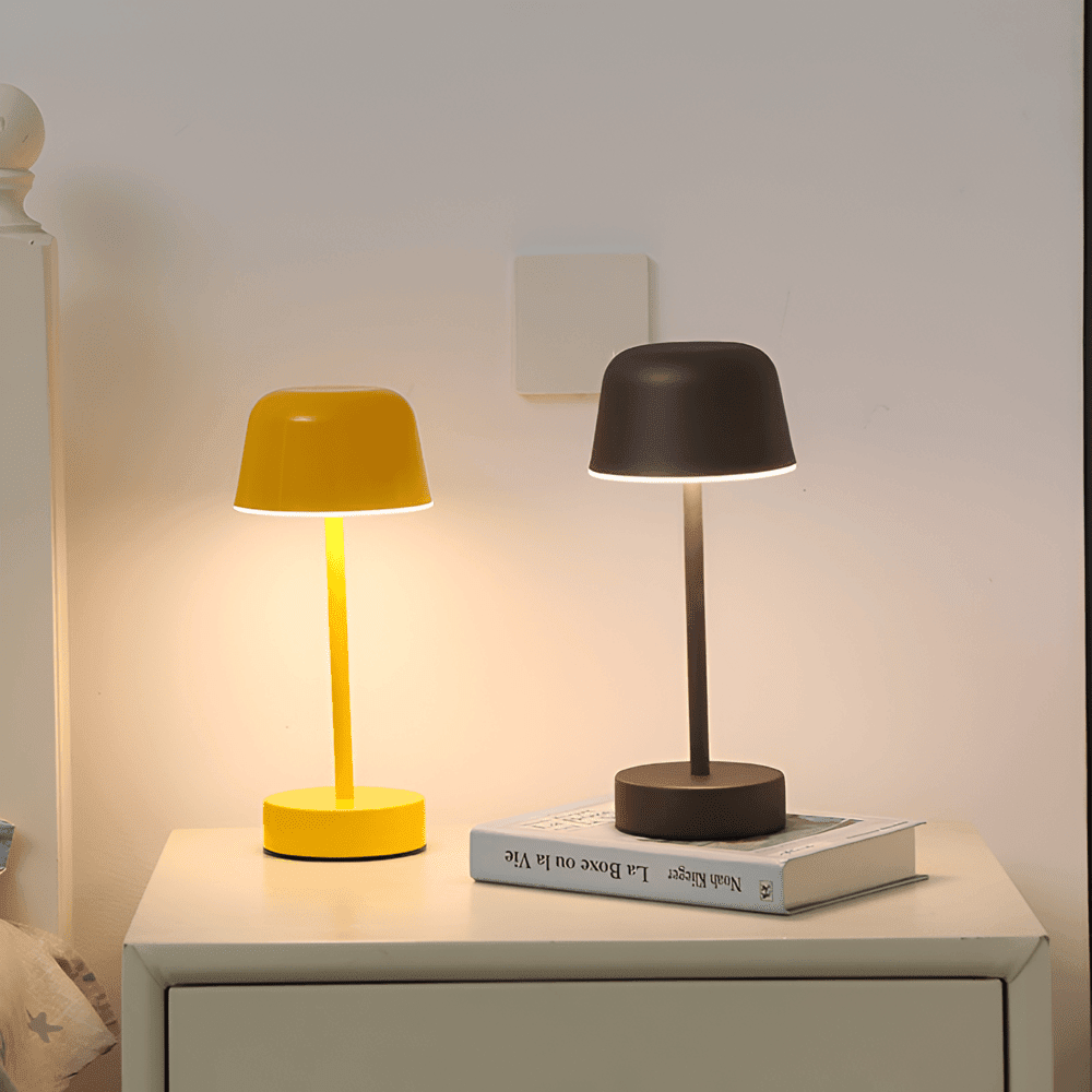 RETROLIGHT – Lámpara de mesa LED con estilo retro, inalámbrica y recargable por USB