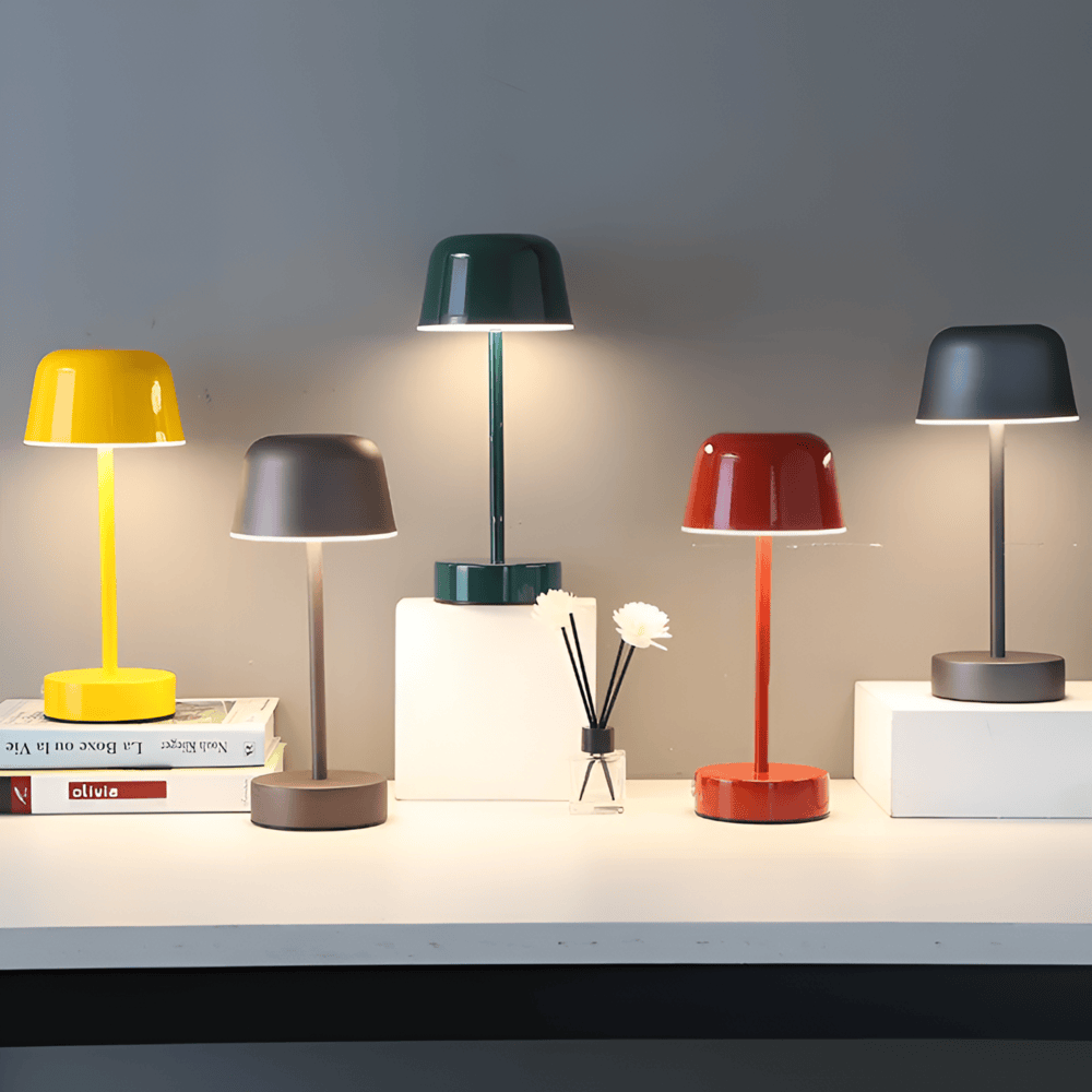 RETROLIGHT – Lámpara de mesa LED con estilo retro, inalámbrica y recargable por USB