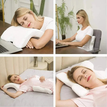 SleepEase – Orthopedic U-Shaped Memory Foam Pillow for Neck & Hand Support