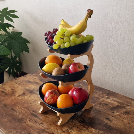 Ovaluxe Etagere for Fruit | Elegant 2-tier and 3-tier Kitchen Organizer for Fruit and Snacks