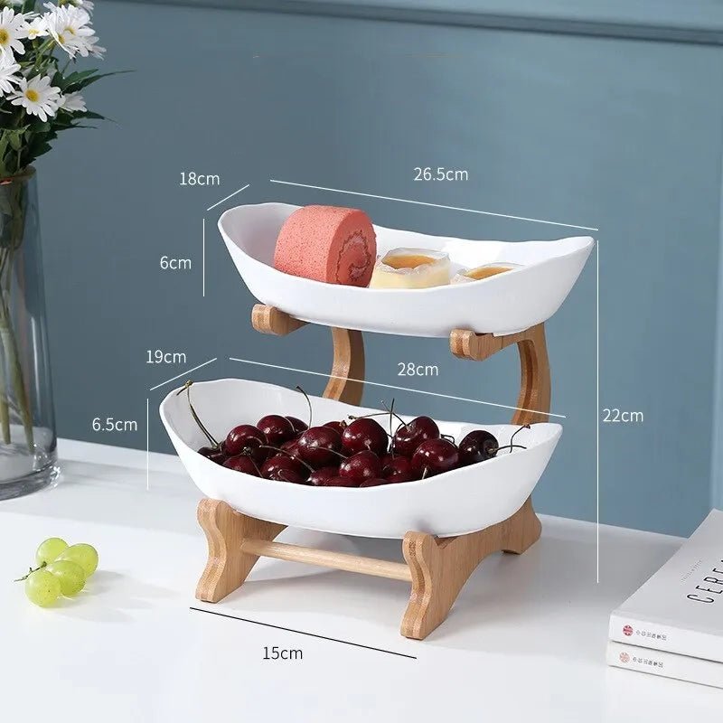 Ovaluxe Etagere for Fruit | Elegant 2-tier and 3-tier Kitchen Organizer for Fruit and Snacks