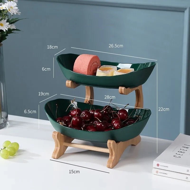 Ovaluxe Etagere for Fruit | Elegant 2-tier and 3-tier Kitchen Organizer for Fruit and Snacks