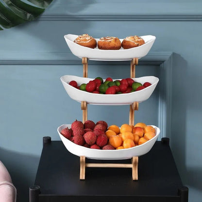 Ovaluxe Etagere for Fruit | Elegant 2-tier and 3-tier Kitchen Organizer for Fruit and Snacks