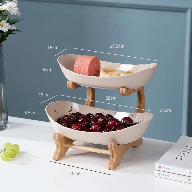 Ovaluxe Etagere for Fruit | Elegant 2-tier and 3-tier Kitchen Organizer for Fruit and Snacks