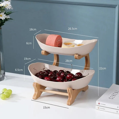 Ovaluxe Etagere for Fruit | Elegant 2-tier and 3-tier Kitchen Organizer for Fruit and Snacks
