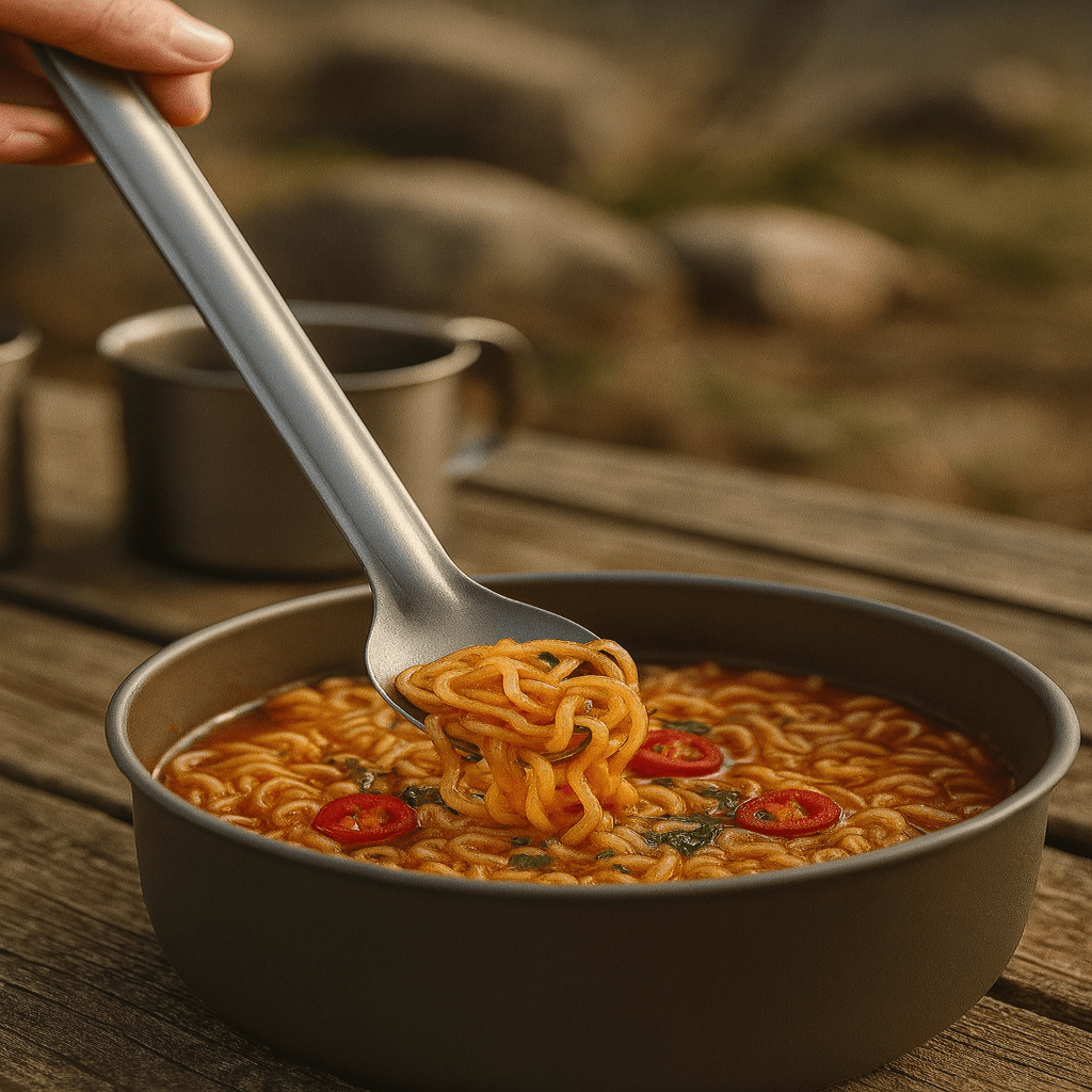 PACKTITAN – Ultraleichtes Titan-Löffel- und Spork-Set fürs Camping 2