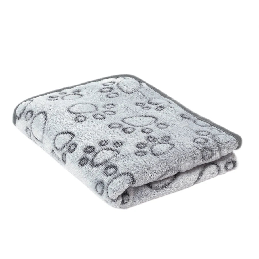 PAWFLANNEL – Weiche Flanell-Haustierdecke mit Pfotenabdruck-Design, kuschelig und waschbar 16