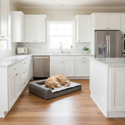 PAWMORY – L-förmiges Hundesofa aus Memory-Schaum – Wasserdichter Bezug & rutschfeste Unterseite 3