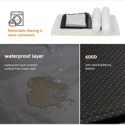 PAWMORY – L-förmiges Hundesofa aus Memory-Schaum – Wasserdichter Bezug & rutschfeste Unterseite 6