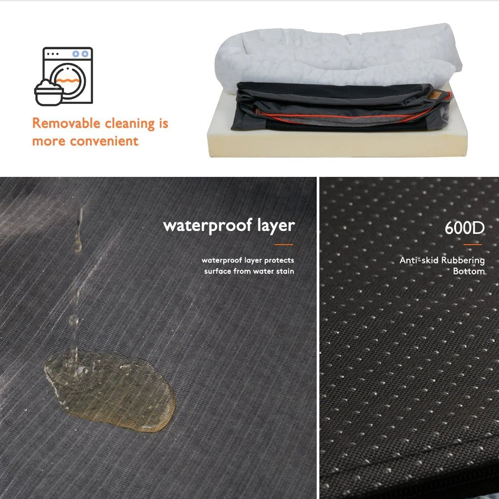 PAWORTHO NEST – orthopädisches Hundebett mit Polsterung und rutschfester Unterseite 5