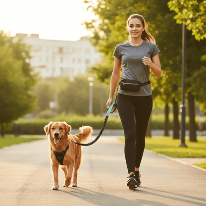 PAWRUNNER FREEDOM LEASH – Freihändige Hundeleine mit gepolsterten Griffen 2