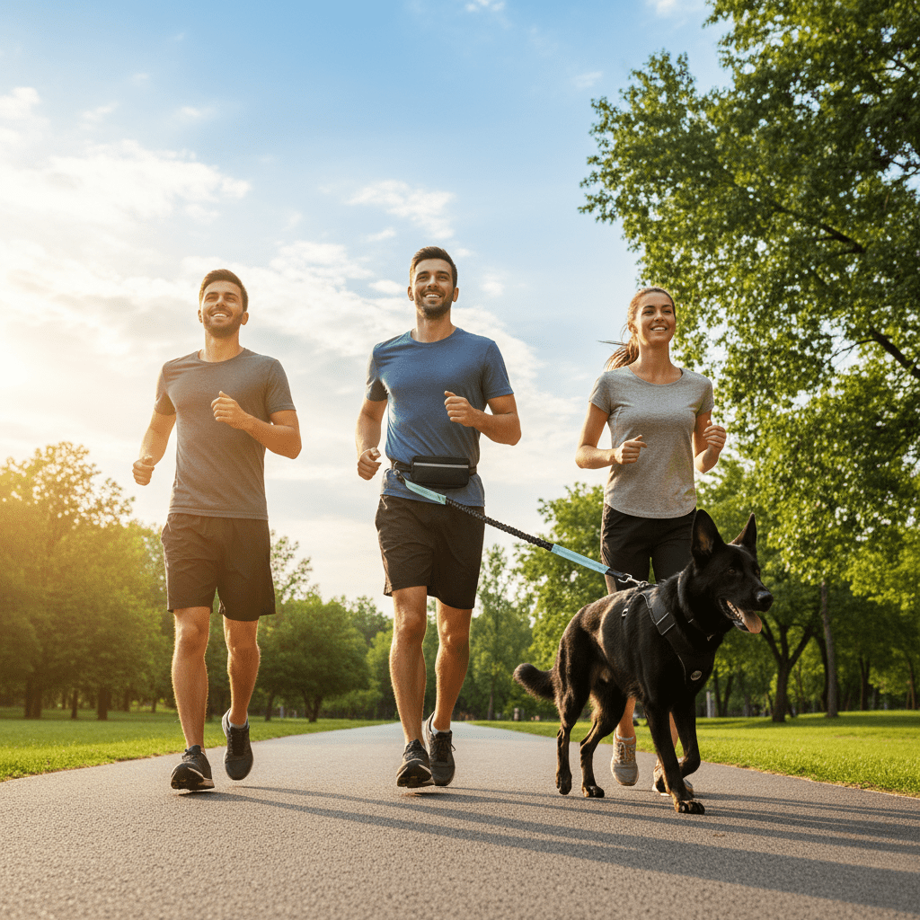 PAWRUNNER FREEDOM LEASH – Freihändige Hundeleine mit gepolsterten Griffen 4
