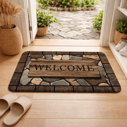 PETALMAT – Anti-Rutsch-Fußmatte mit Blumen- und Buchstabenmuster 0