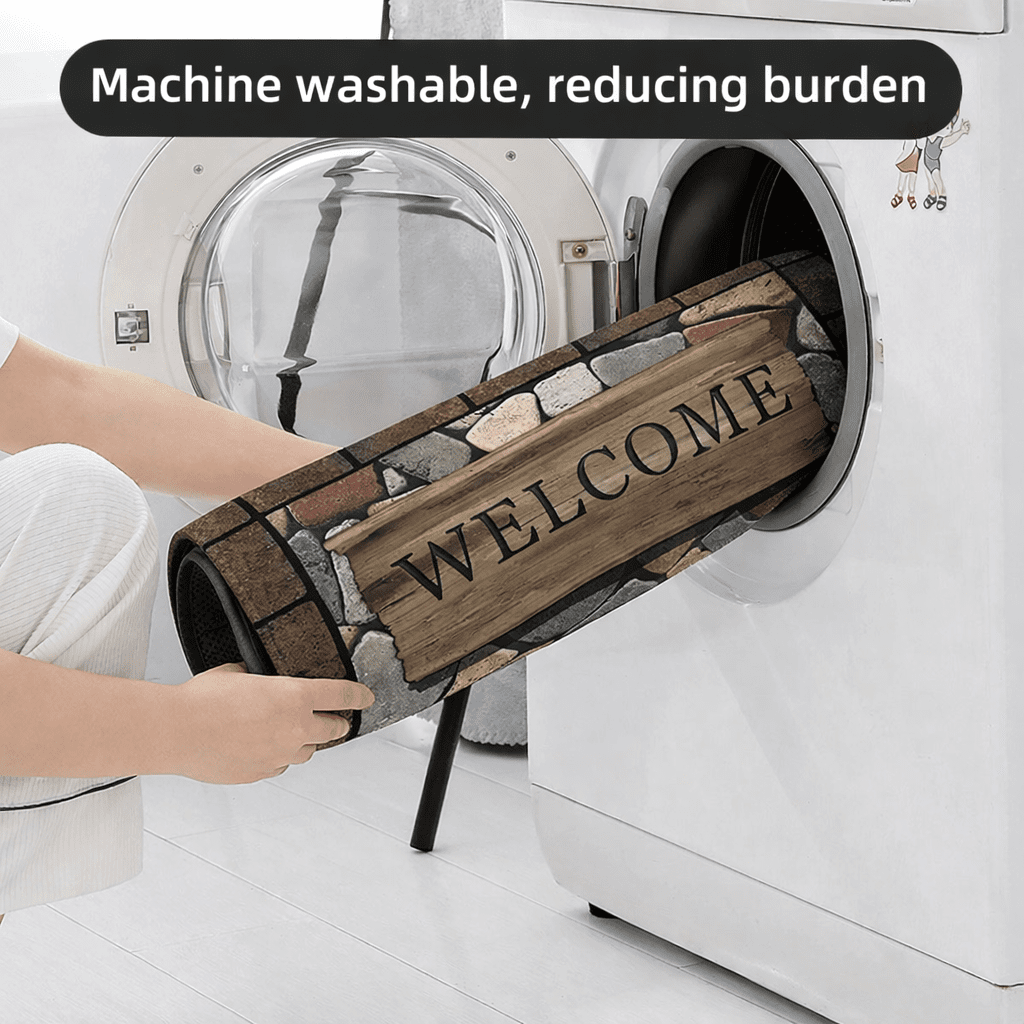 PETALMAT – Anti-Rutsch-Fußmatte mit Blumen- und Buchstabenmuster 6