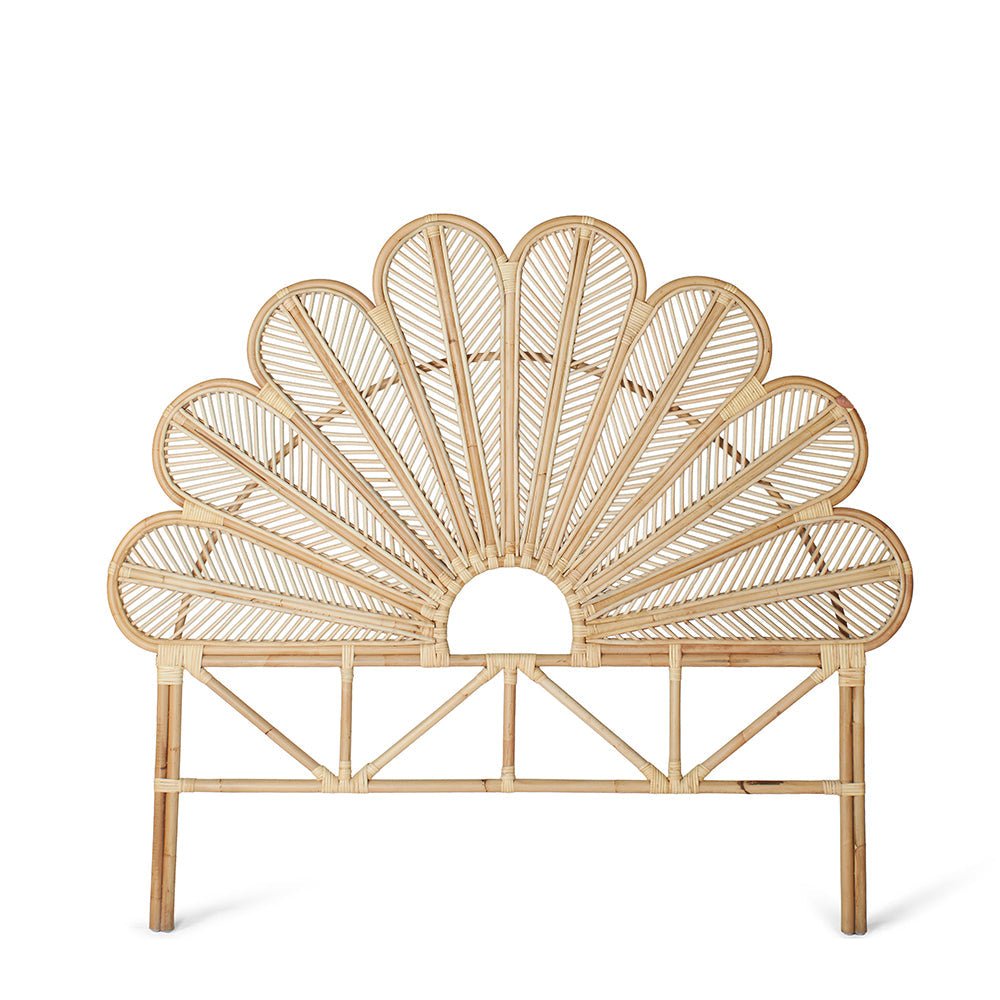 PETALWEAVE – Korbgeflecht-Kopfteil (Queen-Size) mit kunstvollem Blumendekor 4