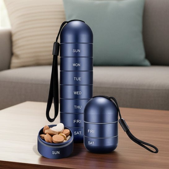 PILLFORGE – Wasserdichter Aluminium-Pillenorganizer für 7 Tage mit großem Fassungsvermögen 0