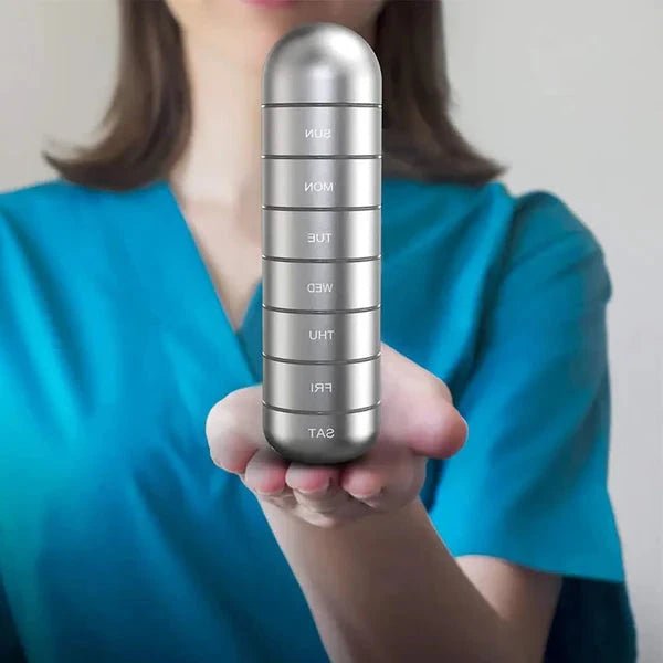 PILLFORGE – Wasserdichter Aluminium-Pillenorganizer für 7 Tage mit großem Fassungsvermögen 1