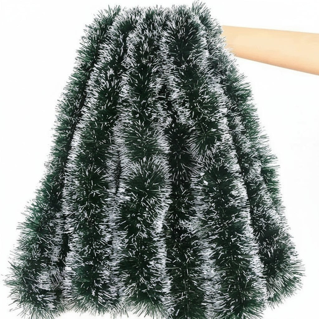 PINEWRAP – Hochwertiges grünes Weihnachtsdekoband für Kränze und Baumschmuck 0