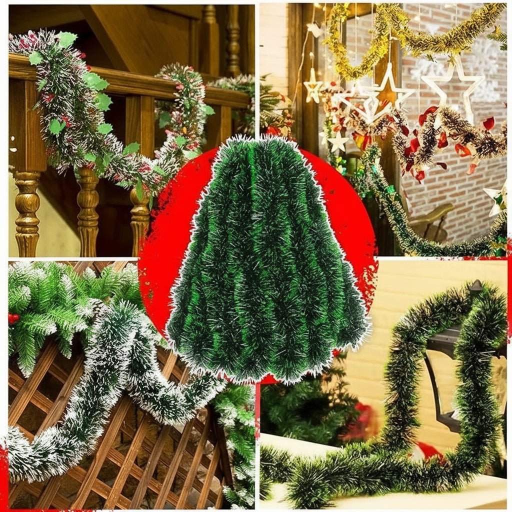 PINEWRAP – Hochwertiges grünes Weihnachtsdekoband für Kränze und Baumschmuck 2