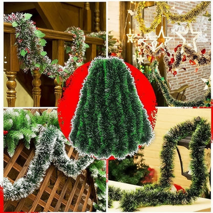PINEWRAP – Hochwertiges grünes Weihnachtsdekoband für Kränze und Baumschmuck 2