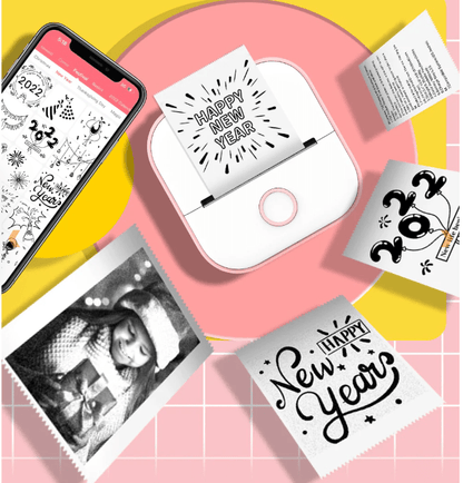 PrintAura Mini Pocket Printer | Portable, Inkless Thermal Printer for Photos, Notes, and Documents