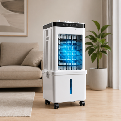 POLARFLOW – Dispositivo di raffreddamento portatile con accumulatori di freddo per aria rinfrescante