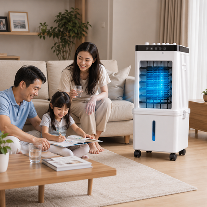 POLARFLOW – Dispositivo di raffreddamento portatile con accumulatori di freddo per aria rinfrescante