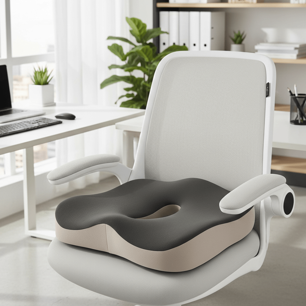 POSTUREPAD – Ergonomisches Bürositzkissen mit konturierter Rückenlehne aus Memory-Schaum 0