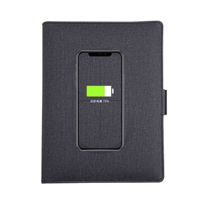ENERGIEFOLIO – Carnet A5 en cuir avec fonction de charge sans fil