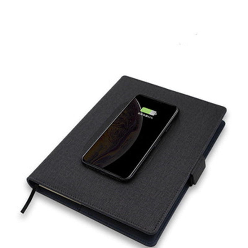 POWERFOLIO – A5-Notizbuch aus Leder mit integriertem kabellosen Ladegerät 4