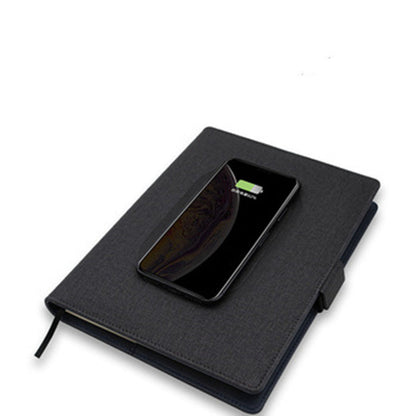POWERFOLIO – A5-Notizbuch aus Leder mit integriertem kabellosen Ladegerät 4