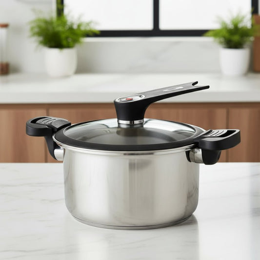 PRESSURECHEF – Mikro-Schnellkochtopf aus Edelstahl 304 für Gas- und Induktionsherde 0