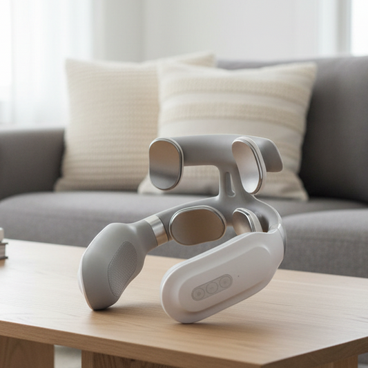 Luxus Nackenmassagegerät Mit Wärme & Vibration - Shiatsu Schulter Entspannung-2