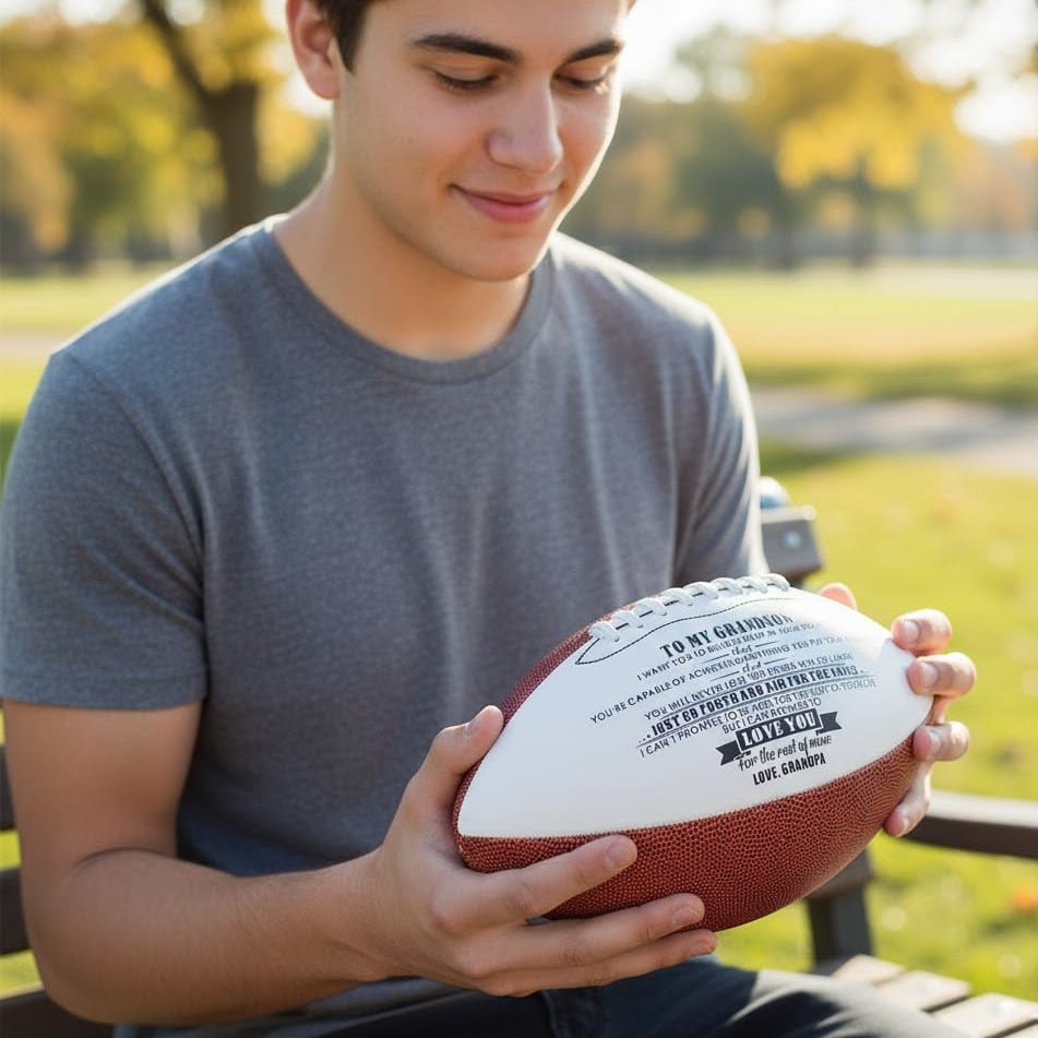 PROGRIP – American Football aus PU-Leder, Größe 9, für Training und Spiel 5